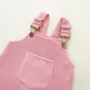 Bebê 0-18M Outono Meninas Conjunto de Roupas Saia Alça Recém Nascido Infantil Menina Babados Bolso de Veludo Saias Macacões Roupas 20211225 H1