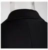 Loose Fit Black Hollow Out Pin Spliced Jacket Lapel Long Sleeve Women Coat Fashion Tide Spring Autumn JZ500 210421