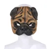 Fato de Halloween Bauta Festa Máscara Animal Pug Full Face Máscaras para os homens mulheres Masque HNA17014