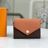 Luxury Splice Color Leather Women's Wallet Card Purse Väska med låda 2 Storlekar 71237G Produkt