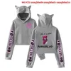 Zwart Crop Top Sweatshirt Lange Mouw Yungblud Vrouwen Hoodies Hooded 90s Meisje Streetwear Yungblud Harajuku Hoodie Kpop Hoody 211008