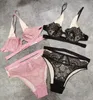 WiUFRED Sexy Kant Dun Beha Set Vrouwen Hoge Taille Ondergoed Set Grote Grootte Onderwier Dames Lingerie met slipje X0526