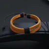 Gloednieuwe Leathe Hennep ketting Armbanden retro Genuinel Lederen Polsband Wikkelarmband voor mannen vrouwen Sieraden Accessoires promotie