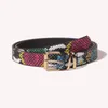 Ceintures colorées serpent ceinture femmes Style boucle ardillon cuir de haute qualité pour les femmes luxe mode taille