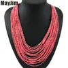 MayJim collier de déclaration 2020 mode femmes bohème vintage gland multicouche longs colliers de perles pendentifs bijoux