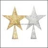 Christmas Festive Supplies & Gardenchristmas Decorations 2Pcs Attractive Creative Unique Party Prop Iron Art Ornament Tree Top Star For Home