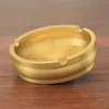 Portable Brass Ashtrays Dry Herb Tobacco Cigarette Holder Cigar Ashtray One Hitter Smoking Three Support Slots Innovative Design High Quality Decorate DHL Free