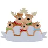 クリスマスの装飾トナカイ家族のペンダントかわいい名前印刷ツリーホームコレクションギフト