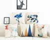 Yastık/dekoratif yastık ev dekoru geometrik hayvanlar kasa yastık kapağı atma dekoratif kanepe pamuk keten yastık 45x45