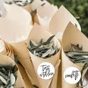 DIY 50pcs/lot Wedding Confetti Kraft Paper Candy Placed Natural Flower Petals Cones For Party Birthday Festival Home Decoration Wedding Supplies AL7697