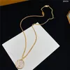 Slide Pendant Necklace Gold Round Armband Design Diamond Letter Armband Thin Chain Necklace