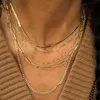 Chokers Chunky Figaro łańcuch punkowy Hip Hop Krótkie naszyjniki Choker dla kobiet mężczyzn ze stali nierdzewnej złota srebrna biżuteria