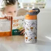 Сублимация Blancs Kids Tumbler Baby Bottle Botpy Cups 12 унций белая бутылка с водой со соломой и портативной крышкой 5 цветных крышек Сублимация Принт FY4309