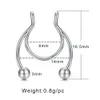 1Pc New Stainless Steel Fake Nose Ring Studs Hoop Septum Rings Colorful Fashion Body Piercing Jewelry