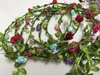 Wedding Bridal Girl Head Flower Crown Rattan Garland Hawaii Wrist Flower Head Wreath Bohemian Holiday Party Decorative Headbands