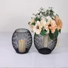 Candle Holders Nordic Creative Retro Black Lantern Candlestick Home Decoration Holder Wedding Ornaments Props Furnishings Crafts