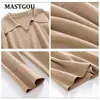 MASTGOU POLO Collar Mujer Suéter Grueso Cálido Otoño Invierno Suéteres Elegante Suave Punto Mujer Jumpers Top Pull Femme Ropa 211103