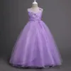 Girl039s vestidos crianças roupas princesa vestidos de baile adolescentes para festa e casamento cinza pêssego hortelã lavanda crianças menina concurso dr4324981