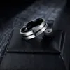 Groove Cross Band Rings roestvrij staal blauw zwart gouden vingerring voor vrouwelijke mannen mode sieraden wil en sandy