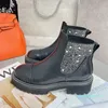 Designer-hiver femmes bottes courtes chaîne chaussures Style coréen Chelsea Boot mode cheville sans lacet chaussure respirant fond épais Shose