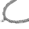 Charm Bracelets VSnow Unique Design Magnet Love Heart Couples For Lovers Chunky Chain Titanium Steel Metallic Jewelry