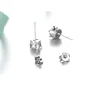 Yanhui Luxury 100％Original 925 Sterling Silver Stud Earring 5Aグレードキュービックジルコニアイヤリング