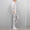 Mężczyźni Dres Dwukierki Zestaw Marka Męskie Zestawy Odzieżowa Springna Wiosna Jesień Kurtka + Spodnie Casual Sport Suit Men Odzież Hip Hop 211109