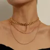 Colares Pingente Multilayer Vintage Gargantilha Colar Chain Colar Para As Mulheres Menina Punk Gold Prata Color Coleira De Casamento Festa De Jóias De Moda