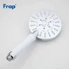 Frap Four Regolazione Risparmio idrico Soffione tondo in ABS in plastica bianca con doccetta da bagno Accessori per il bagno F008 H1209