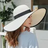 Cappelli a tesa larga Designer Ladies Big Beach Hat Donna Floppy Paglia Sun Summer Cooling Protezione UV Intero Dropshippong1545721