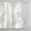 Douche gordijnen 3/4 stuks geometrie set 3d print European badkamer toilet deksel deksel deksel badkleed Boheems gordijn