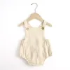 Baby Rompertjes Kinderen Sling Jumpsuits Meisjes Massief Gestreept Overalls Zuigeling Casual Jarretel Bodysuits Katoenen Zuigelingen Klimkleding Suites Dieiken Japans Stijl WMQ1151