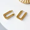 Stud 316 Stainless Steel Geometric Square Earrings Sets Fashion Jewelry 18 K Gold Plated Woman Girl Titanium Drop Earring