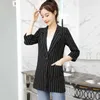 Blazers Women Striped Plus Storlek 4XL Singelknapp All-Match Casual Koreansk Stil Damkläder Chic Harajuku Ulzzang Fashion x0721