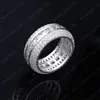 Top Qualité 18K Or Blanc Plaqué Or Glacé Carré CZ Cubic Zirconia Finger Ring nouveaux gars Hip Hop Full Diamond Rappeur Bijoux