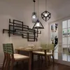Pendelleuchten Lampara Techo LED Down Light Eisen Unterputz Retro Decke Quadratische Lampe E27 Weiß Gehweg Küche Home DecorPendant