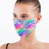 Masque à paillettes colorées Soie lumineuse de la soie personnalisée de la mode mince anti-brume Pure Cotton Sunscreen Summer EPMB726