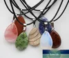 Natursten Vatten Dople Hängsmycke Quartz Crystal Agates Turquoes Malakite Stone för DIY Smycken Göra halsband Tillbehör