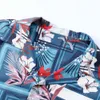 Floral Shirts Männer Drucken Kurzarm Casual Aloha Hemd Herren Strand Urlaub Hawaiian Camisas Sommer Marke Gemütliche Blume Camisa 210524