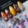 Stickers & Decals Press on nail fake nails Nail art decoration in Christmas s 12 grid laser snowflake Sheet box winter sequins super quality fashion