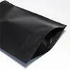 2021 Heat Seal Zipper Pacote Bolsas De Alumínio Folha Mylar Mylar Notha Matte Black Stand Up Saco Atacado