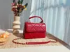 Luxuriöse Damen-Crossbady-Tasche, hochwertige schräge Handtasche im klassischen Stil, frische Farbe, rhombisches Muster, Geldbörse, weiches Leder, Reisetaschen