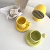 Kreativa geometriska keramiska muggar med silverhandtag handgjorda kaffekoppar oregelbundet formad mjölk rånar Unik present heminredning