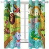 Luxury Blackout 3D Window Curtains For Living Room Bedroom Customized Size Animal Park Decoration Curtain & Drapes