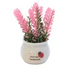 Couronnes de fleurs décoratives, 1 pièce, Mini plantes artificielles en pot, décoration de la maison, bonsaï Floral lavande, boutique QJS