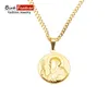 Pendant Necklaces Golden Color Stainless Steel Necklace For Men Women St. Benedict Man Chain & Pendants Hip Hop Fashion Jewelry