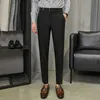 Fall Winter Mens Dress Spodnie Biznes Biuro Społeczne Spodnie Dorywczo Slim Fit Streetwear Spodnie Pantalon Homme Classique 210527