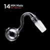 10mm 14mm 18mm mâle femelle tuyaux transparents épais verre Pyrex brûleur à mazout tuyaux d'eau pour plates-formes Bongs bols à tabac fumer