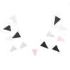파티 장식 반짝이는 깃발 배기 배너 미니 골드 슬리버 핑크 깃발 화환 홈 이벤트 웨딩 장식 용품을위한 DIY