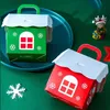 Christmas Gift Packing Box Children Candies Package Boxes Xmas Party Decoration House Shaped Portable Storage Organizers BH4849 TYJ